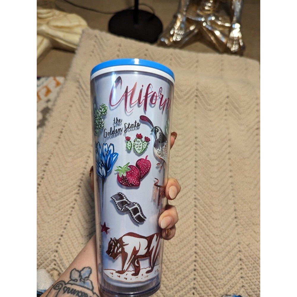 Starbucks White California Cold Venti State Cup Tumbler -‎ No Straw Collectors